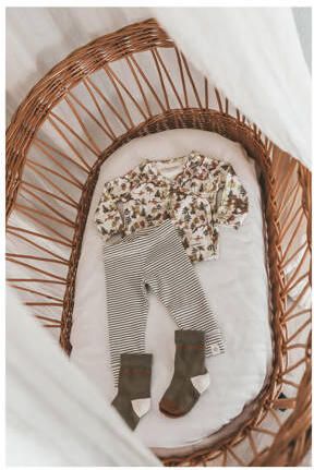 Your Wishes baby longsleeve met all over print en overslag detail wit groen bruin Jongens Katoen V-hals - Foto 3