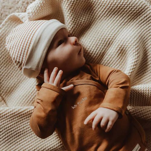 Your Wishes baby longsleeve Nais camel Bruin Modal (duurzaam materiaal) V-hals 56