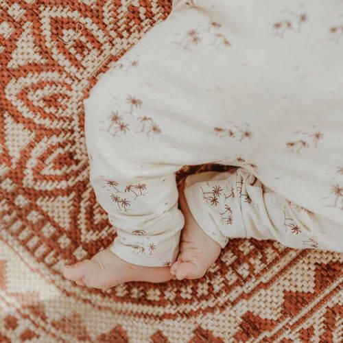 Your Wishes baby regular fit broek Calle met all over print offwhite Ecru Jongens Stretchkatoen 50 - Foto 2