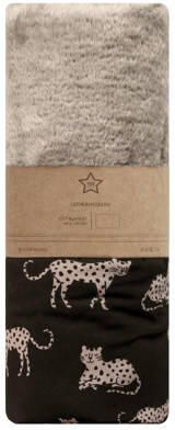 Your Wishes baby teddy ledikantdeken Wild Cheetah 100x140 zwart beige Babydeken - Foto 3