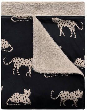 Your Wishes baby teddy ledikantdeken Wild Cheetah 100x140 zwart beige Babydeken - Foto 2
