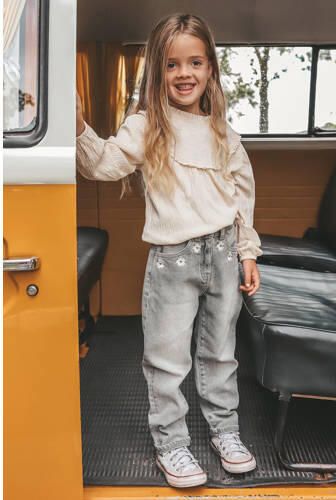 Your Wishes baggy jeans grey denim Grijs Effen - Foto 3