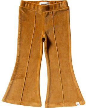 YOUR WISHES Meisjes Broeken Velvet Jersey Flared Legging Oker