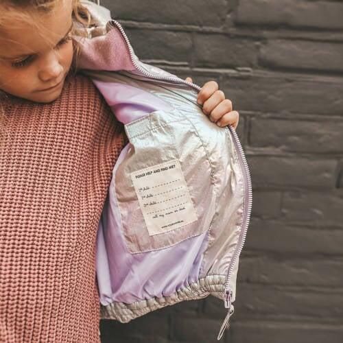 Your Wishes gewatteerde winterjas Otta zilver Meisjes Polyamide Capuchon 134 140 - Foto 1