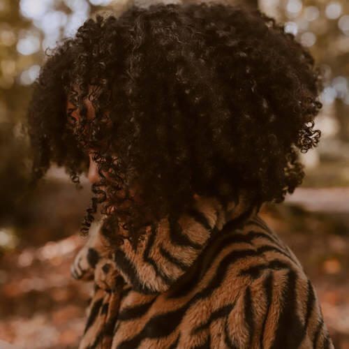 Your Wishes imitatiebont winterjas Orah met zebraprint bruin Meisjes Polyester Klassieke kraag 134 140 - Foto 4