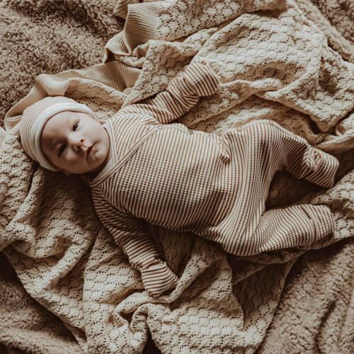 Your Wishes newborn boxpak Noxx camel wit Bruin Stretchkatoen Ronde hals 56 - Foto 3