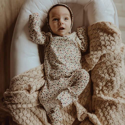 Your Wishes newborn boxpak Nyssa Ecru Meisjes Modal V-hals Bloemen 50 - Foto 2