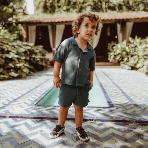 Your Wishes polo Pim petrol Blauw Jongens Stretchkatoen Polokraag Effen 122 - Foto 1