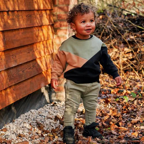 Your Wishes regular fit broek Dean groen Jongens Stretchkatoen Effen 74 - Foto 2