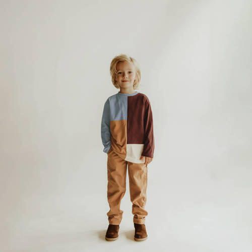 Your Wishes regular fit cargobroek Mack bruin Jongens Katoen Effen 134 140