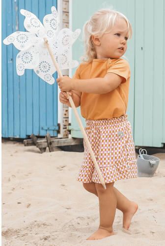 Your Wishes regular waist geruite casual short oranje Korte broek Meisjes Katoen - Foto 3