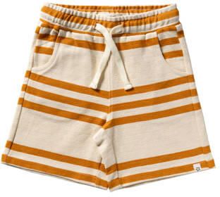 Your Wishes regular waist gestreepte casual short bruin Korte broek Jongens Katoen