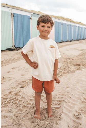 Your Wishes regular waist sweatshort brique Korte broek Oranje Effen - Foto 4
