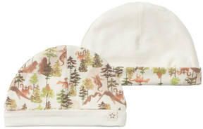 Your Wishes reversible baby muts wit bruin groen Katoen