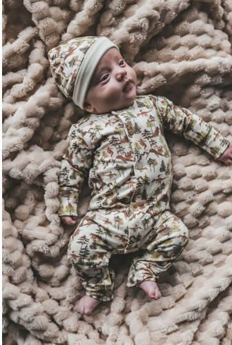 Your Wishes reversible baby muts wit bruin groen Katoen - Foto 2