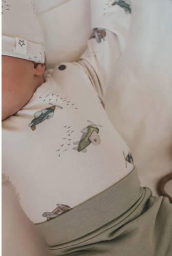 Your Wishes romper met all over print ecru Jongens Stretchkatoen Ronde hals - Foto 3