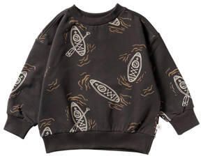 Your Wishes sweater grijs Jongens Stretchkatoen Ronde hals All over print