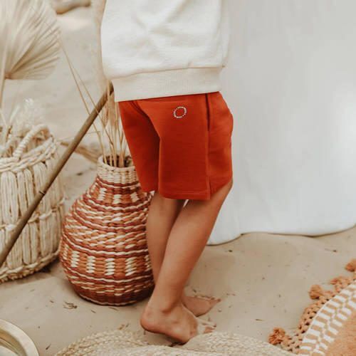 Your Wishes sweatshort Potter rood Korte broek Jongens Stretchkatoen Effen 140