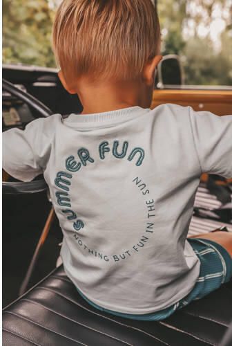 Your Wishes T-shirt met backprint grijsblauw Jongens Stretchkatoen Ronde hals - Foto 2