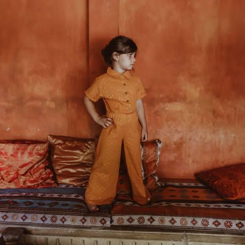 Your Wishes wide leg broek Bar oranjebruin Meisjes Katoen Effen 116