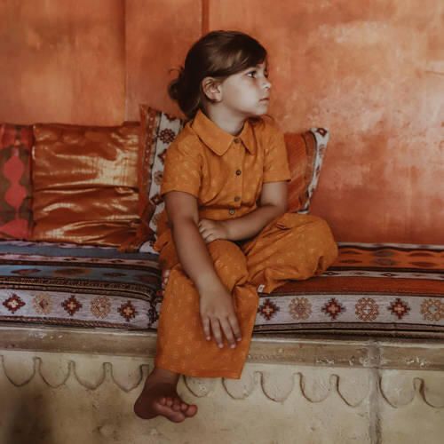 Your Wishes wide leg broek Bar oranjebruin Meisjes Katoen Effen 116 - Foto 2