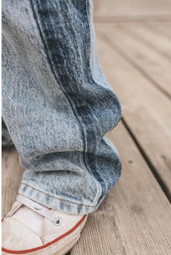 Your Wishes wide leg jeans light blue denim Blauw Effen - Foto 2