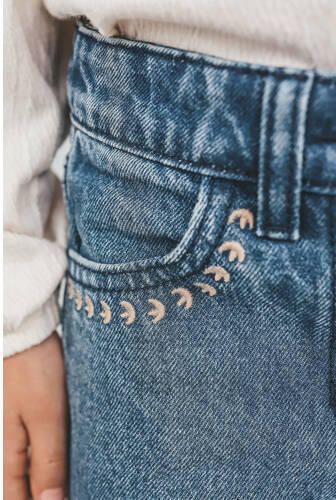 YOUR WISHES Meisjes Jeans Enthic Flower Wide Leg Jeans Donkerblauw - Foto 3