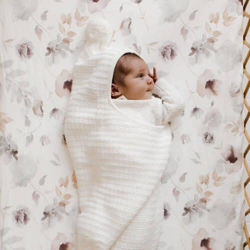 Yumi Baby newborn inbakerzak Diamonds 0-3 maand van katoen off white Inbakerdoek Ecru - Foto 4