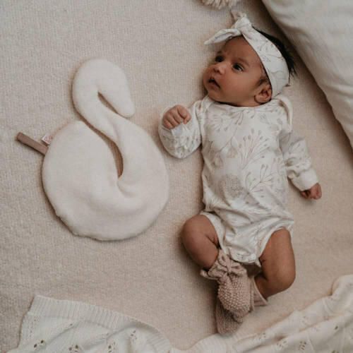 Yumi Baby newborn romper Fairytale off white beige Ecru Jersey Ronde hals 56 - Foto 2