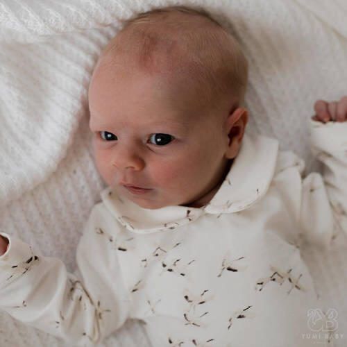 Yumi Baby romper Cranebrids Ecru Meisjes Stretchkatoen Peter Pan-kraag 56 - Foto 2