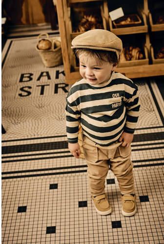 Z8 broek Dinand beige Jongens Katoen Effen 92 | Broek van