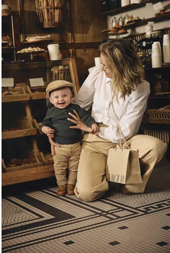 Z8 broek Seppe lichtzand Beige Jongens Katoen Effen 50