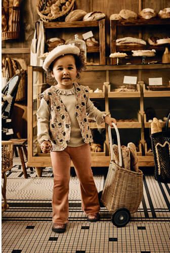 Z8 flared broek Dorende roze Meisjes Polyester Effen 98