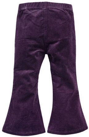 Z8 fluwelen flared broek Shirley paars Meisjes Fluweel Effen 98 - Foto 2