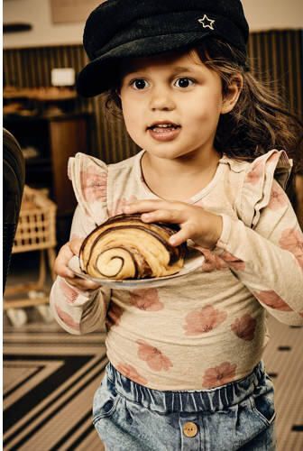 Z8 gebloemde longsleeve Mitzi Meisjes Stretchkatoen Ronde hals Bloemen 92