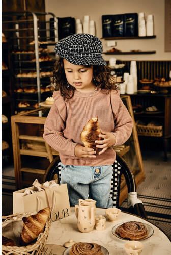 Z8 gebreide trui Cathleen roze Meisjes Acryl Ronde hals Effen 92