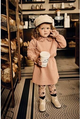 Z8 jurk Jente roze Meisjes Stretchkatoen Ronde hals Effen 80