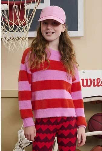 Z8 kids gebreide trui Rubi roze rood Meisjes Polyamide Ronde hals Streep - Foto 5