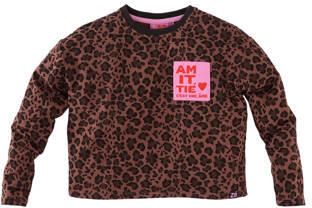 Z8 kids longsleeve Doris met panterprint bruin Meisjes Stretchkatoen Ronde hals - Foto 6