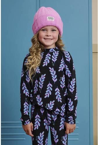 Z8 kids longsleeve Ellae donkerblauw lichtblauw roze Meisjes Stretchkatoen Opstaande kraag - Foto 5