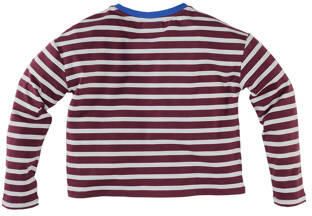 Z8 kids longsleeve Florien donkerrood lichtblauw Meisjes Stretchkatoen Ronde hals - Foto 6