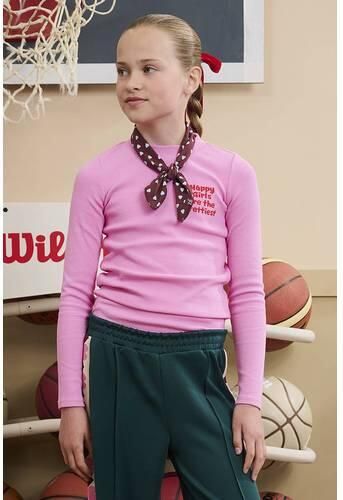 Z8 kids longsleeve Mies roze Meisjes Stretchkatoen Ronde hals Tekst - Foto 6