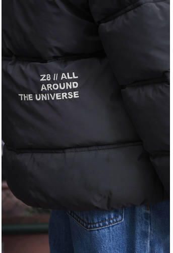 Z8 kids puffer winterjas Camillo zwart Jongens Polyester Capuchon Tekst - Foto 6