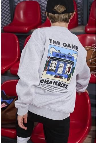 Z8 kids sweater Antony met backprint grijs Jongens Katoen-polyester Ronde hals - Foto 7