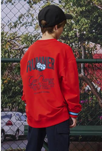 Z8 kids sweater met backprint rood Jongens Stretchkatoen Ronde hals Backprint - Foto 7