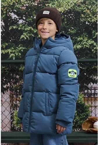 Z8 kids winterjas Chaz petrol blauw Jongens Polyester Capuchon Effen - Foto 7