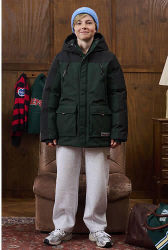 Z8 kids winterjas donkergroen Jongens Polyester Capuchon Meerkleurig - Foto 4