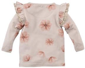 Z8 longsleeve Brisa met bloemen ecru roze Meisjes Katoen Ronde hals Bloemen 74 - Foto 2