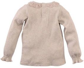 Z8 longsleeve Julinde zand Meisjes Stretchkatoen Ronde hals Effen 86 - Foto 2