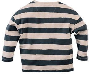 Z8 longsleeve Preston blauw beige Jongens Stretchkatoen Ronde hals Streep 80 - Foto 2